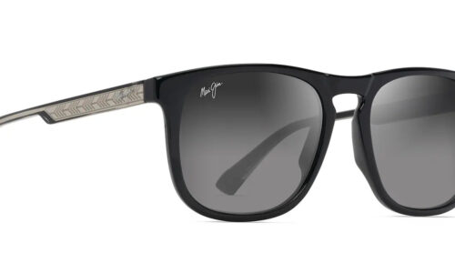 Maui Jim sólgleraugu Grey Kupaa Shiny Black w/Trans Light Grey