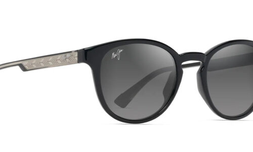 Maui Jim sólgleraugu Hiehie Shiny Black W/trans Light